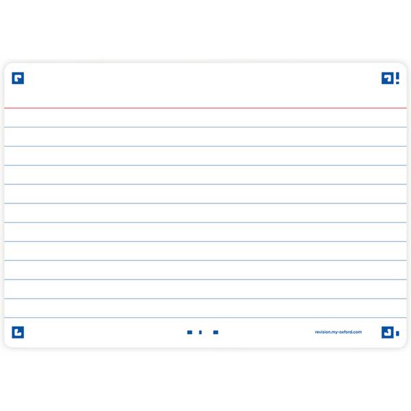 Oxford Karteikarten "Flash 2.0", 105 x 148 mm, liniert, weiß