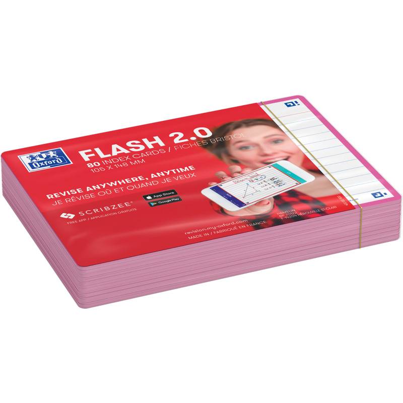 Oxford Karteikarten "Flash 2.0", 105 x 148 mm, fuchsia-0