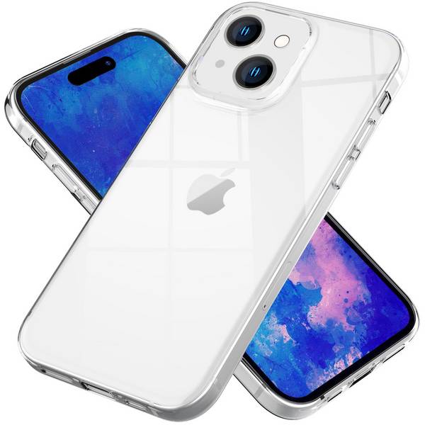 Klare Hülle für iPhone 15 Clear Case Silikon Handyhülle Schutzhülle Tasche Cover