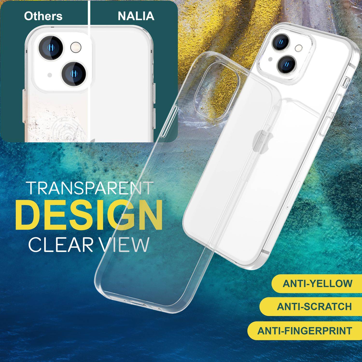 Klare Hülle für iPhone 15 Clear Case Silikon Handyhülle Schutzhülle Tasche Cover-2