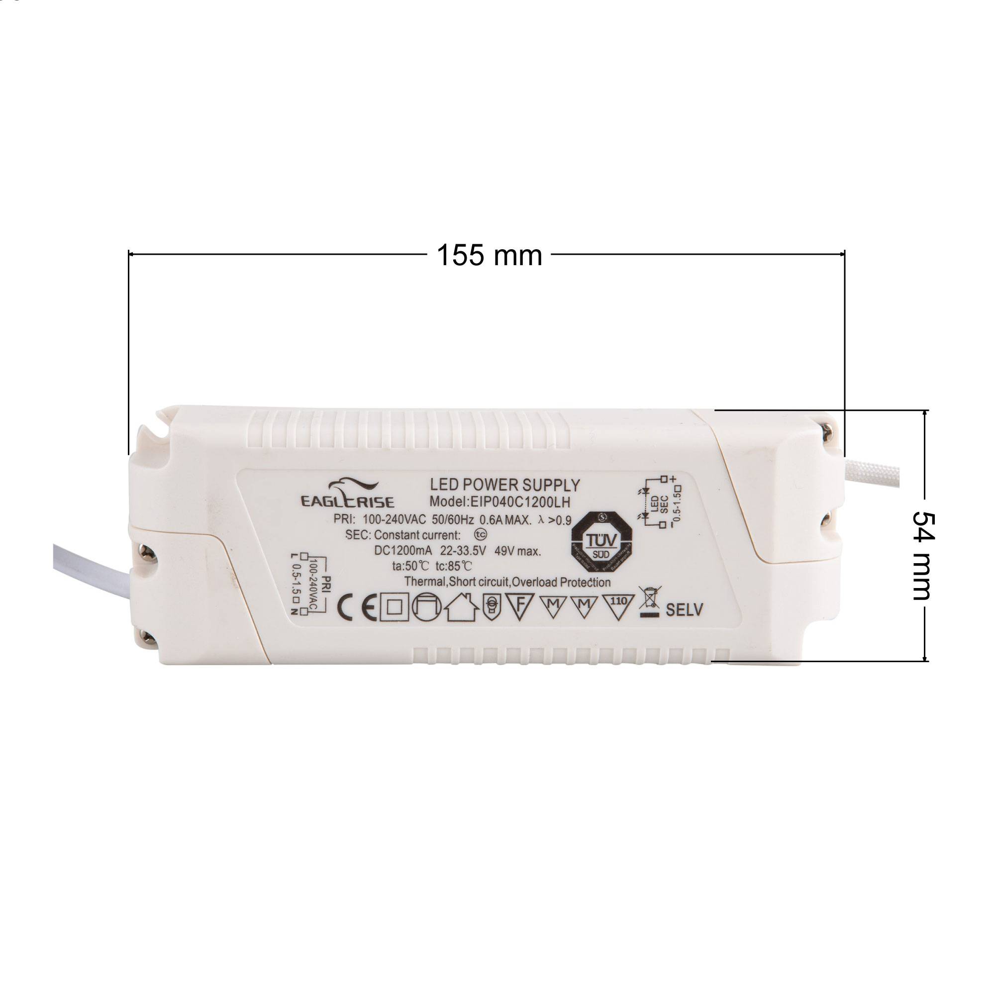 Konstantstromquelle EAGLERISE LED Netzteil 230V 1200mA 22-33,5V-2