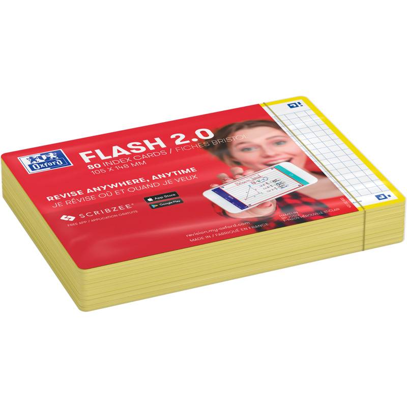 Oxford Karteikarten "Flash 2.0", 105 x 148 mm, gelb-0