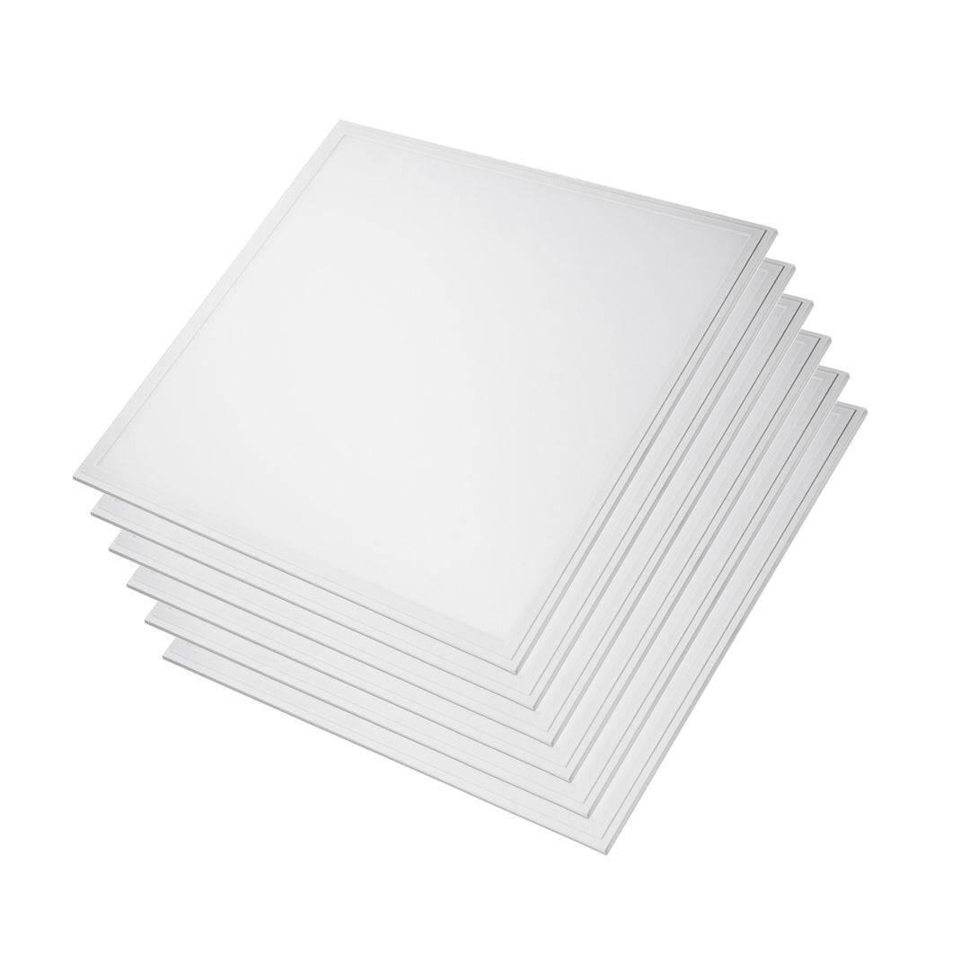 LUXULA 6er Pack LED Panel Rasterleuchte 36 W 3600 lm 6000 K (kaltweiß) Tageslicht Deckenleuchte 62x62 cm-0