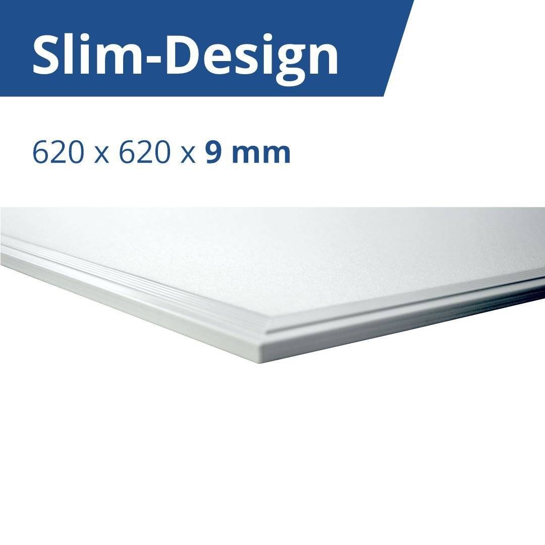 LUXULA 6er Pack LED Panel Rasterleuchte 36 W 3600 lm 6000 K (kaltweiß) Tageslicht Deckenleuchte 62x62 cm-3