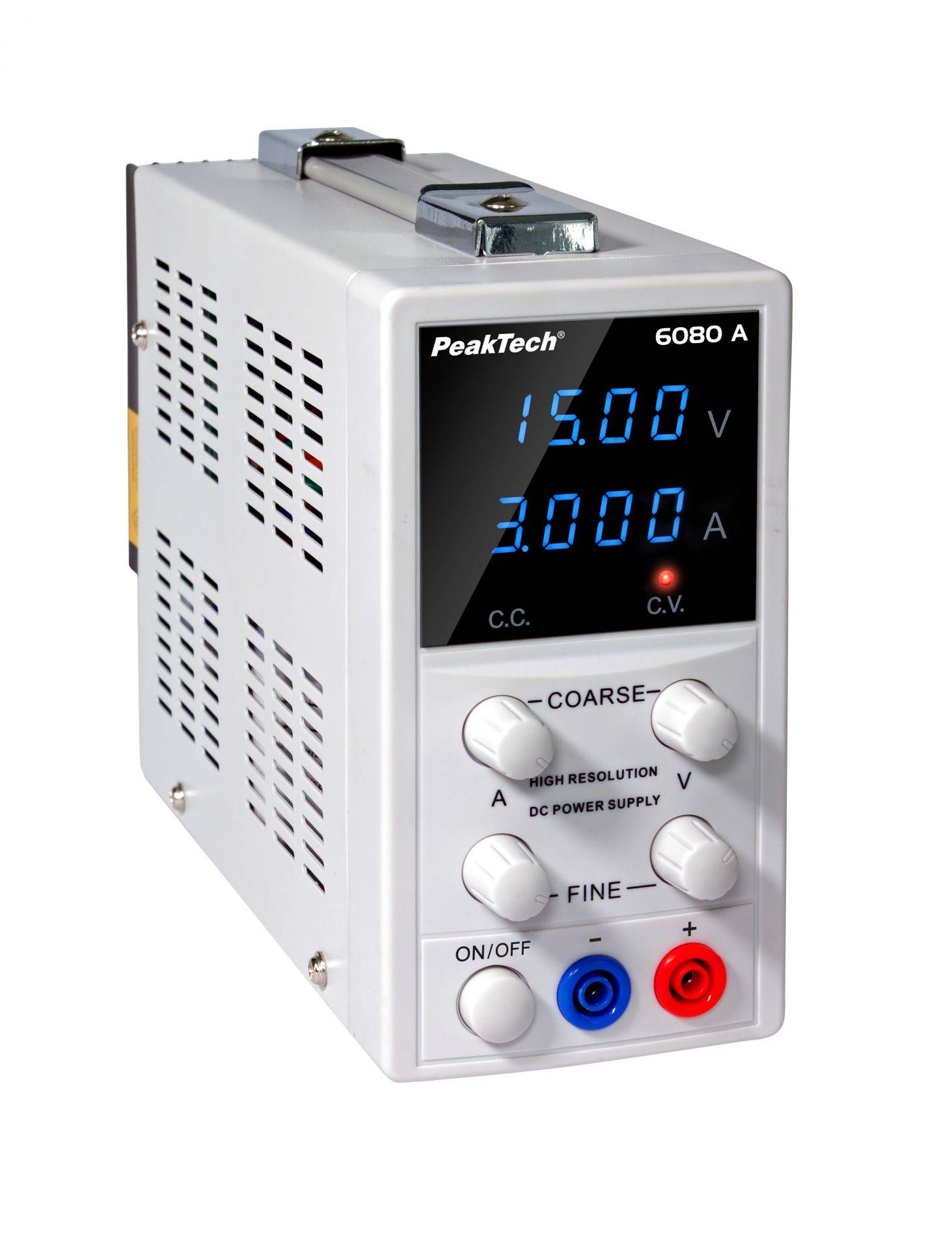 PeakTech P 6080 A – DC Linear Labornetzgerät, 0-15 V/ 0-3 A, mit LED-Anzeige-1