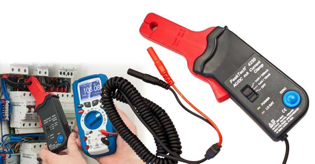 PeakTech P 4250 – Stromzangenadapter für Multimeter ~ 60 A AC/DC ~ mit 4mm Anschlußstecker-2