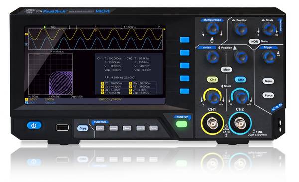 PeakTech P 1404 – 100 MHz / 2CH, 1 GS/s Digital Speicher Oszilloskop