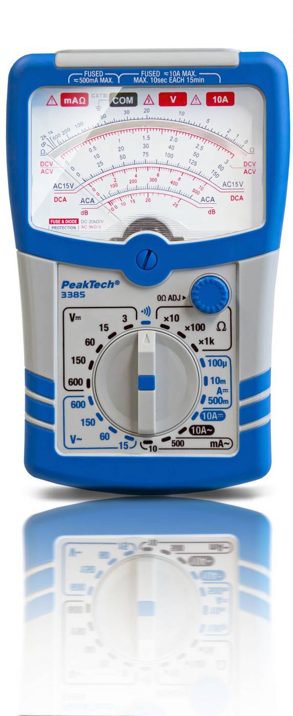 PeakTech P 3385 – Analog Multimeter ~ 600V AC/DC ~ 10A AC/DC