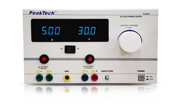 PeakTech P 6120 – AC/DC Labornetzgerät ~ 0 - 30V / 5 A