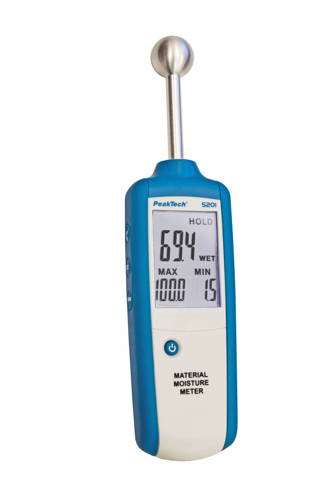 PeakTech P 5201 – Materialfeuchtemessgerät ~ mit zerstörungsfreiem Kugelsensor-2