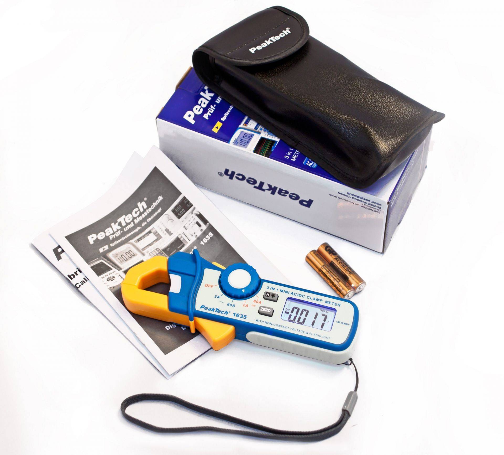 PeakTech P 1635 – Stromzangenamperemeter / Kriechstromzange ~ 2400 Counts ~ 2 / 80 A AC/DC-4