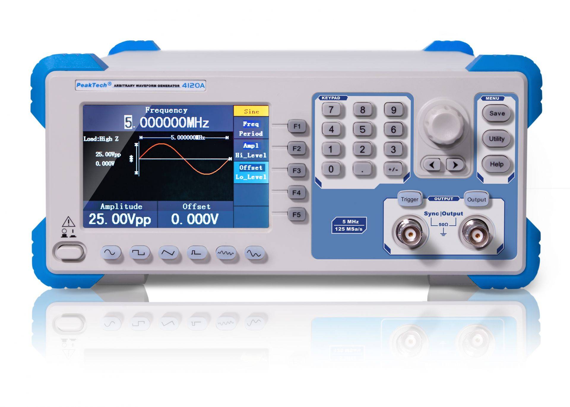 PeakTech P 4120 A – 1-Kanal Arbitär Signalgenerator ~ 1 µHz - 5 MHz ~ mit TFT-Anzeige, 10W Verstärker-0