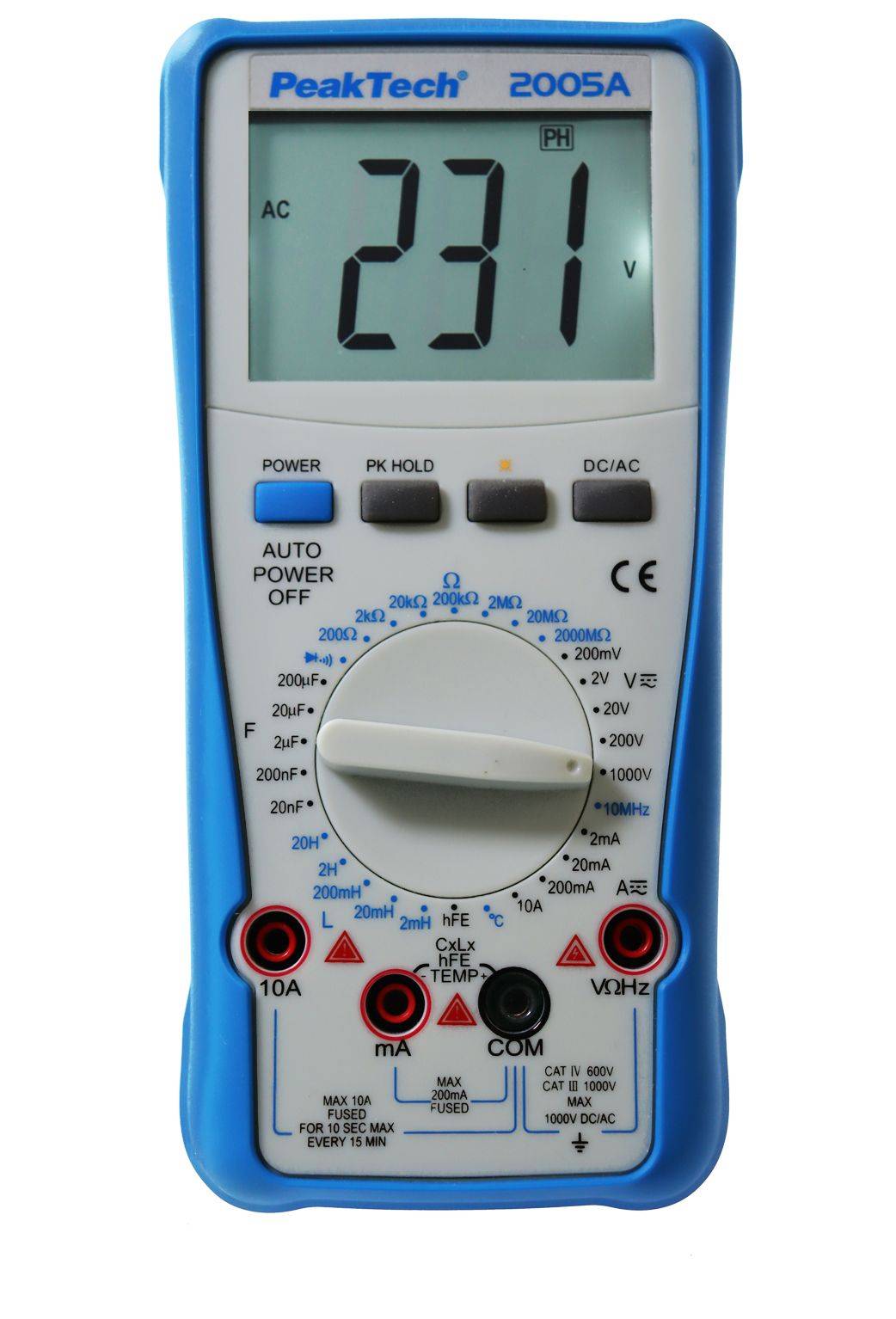 PeakTech P 2005 A – Digital Multimeter ~ 2.000 Counts ~ 1000V, 10A AC/DC-0