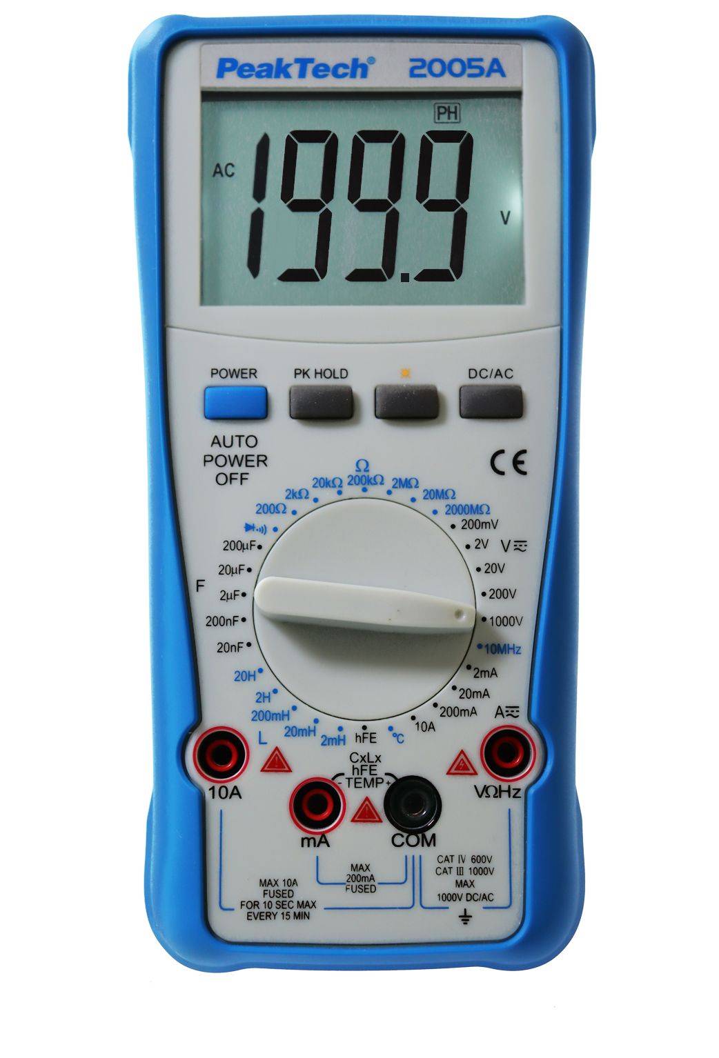 PeakTech P 2005 A – Digital Multimeter ~ 2.000 Counts ~ 1000V, 10A AC/DC-1