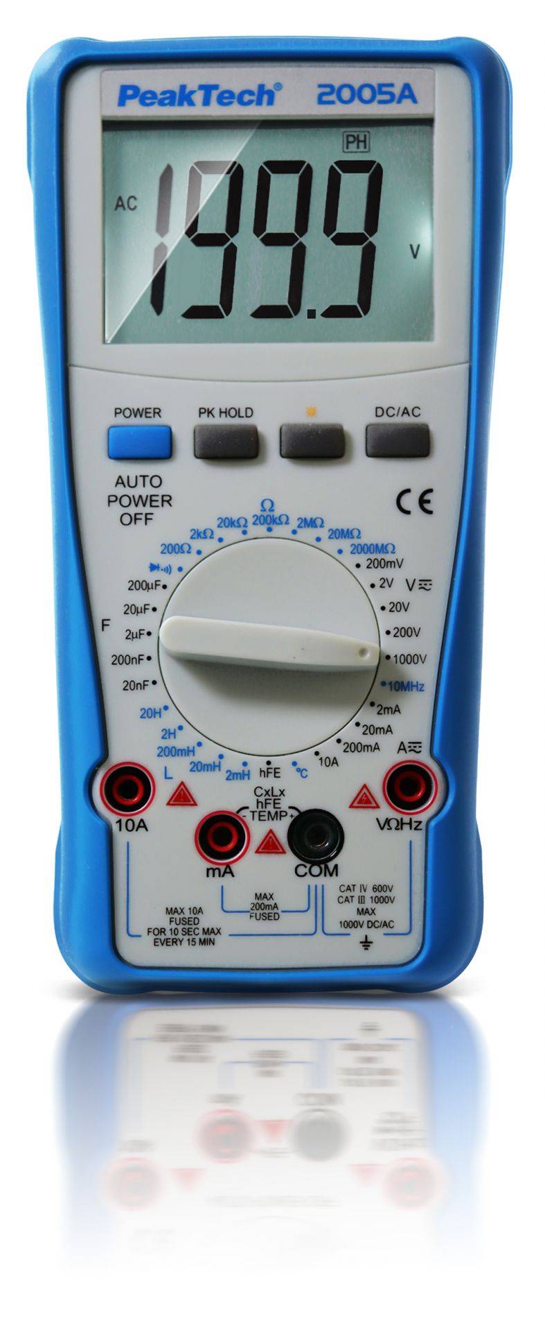 PeakTech P 2005 A – Digital Multimeter ~ 2.000 Counts ~ 1000V, 10A AC/DC-2