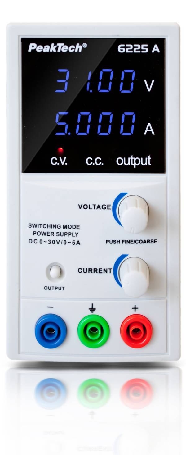 PeakTech P 6225 A – DC Schaltnetzgerät, 0-30V/0-5A
