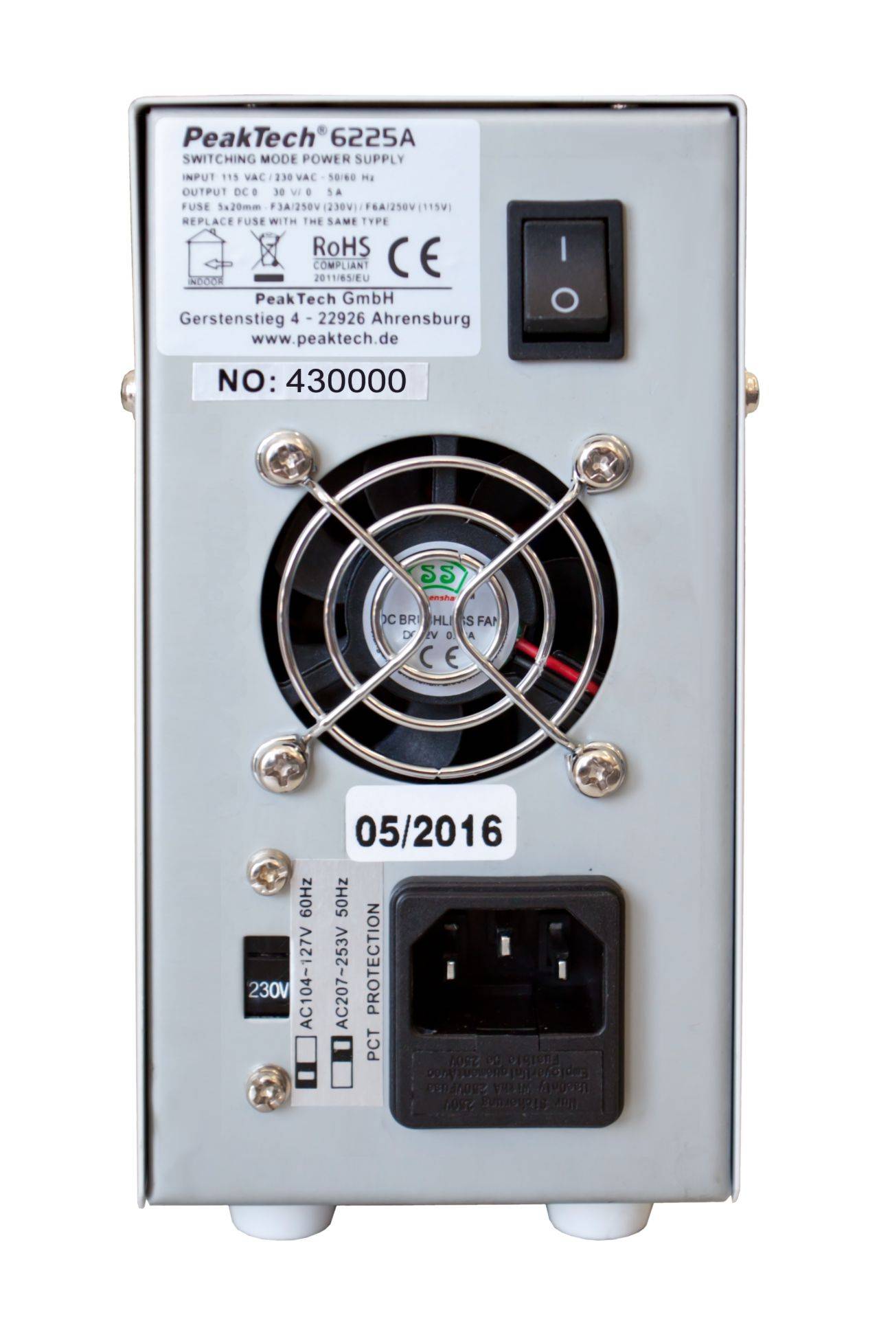 PeakTech P 6225 A – DC Schaltnetzgerät, 0-30V/0-5A-1