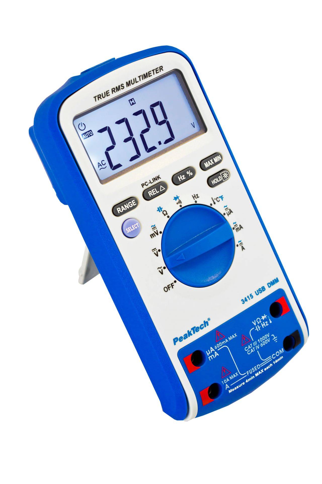 PeakTech P 3415 – Digitalmultimeter ~ 6.000 Counts ~ 1000V AC/DC ~ 10A AC/DC mit TrueRMS & USB-1