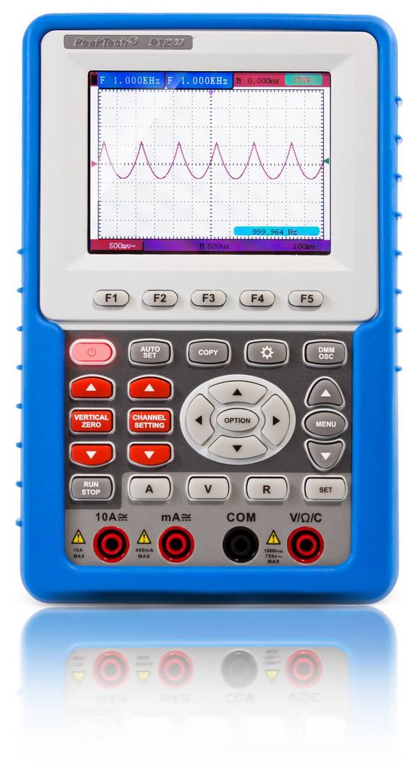 PeakTech P 1220 – 20 MHz / 1 CH Hand-Oszilloskop mit Digitalmultimeter
