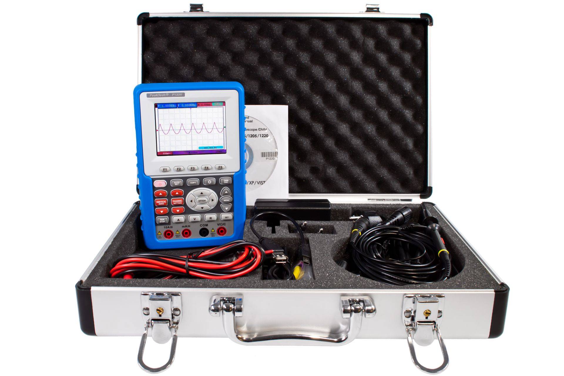 PeakTech P 1220 – 20 MHz / 1 CH Hand-Oszilloskop mit Digitalmultimeter-1