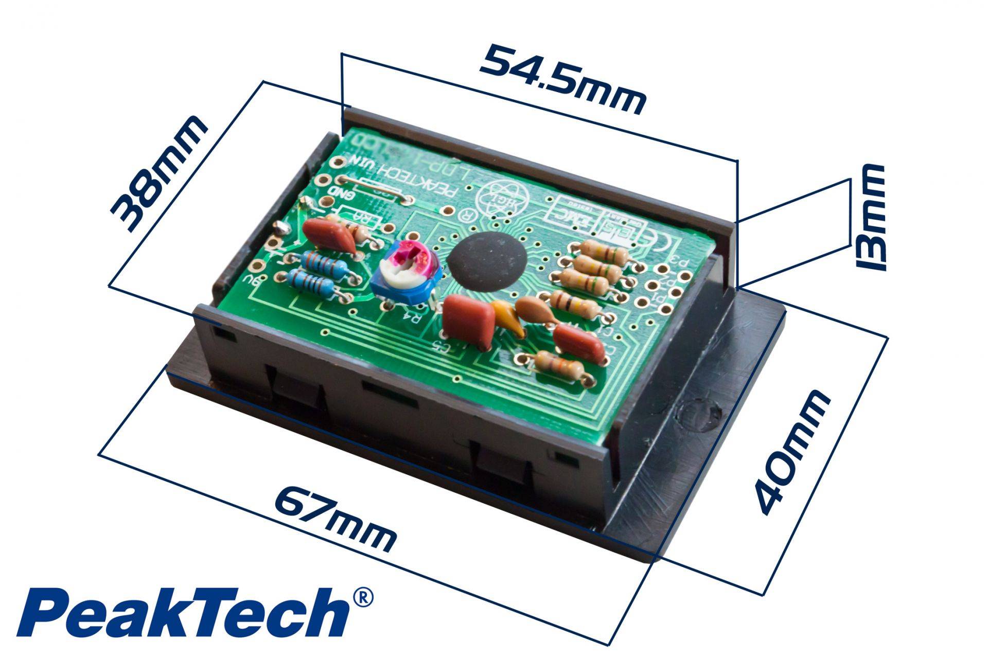 PeakTech LDP-135 – LCD Voltmeter-Einbaumodul ~ 13 mm Ziffernhöhe-3