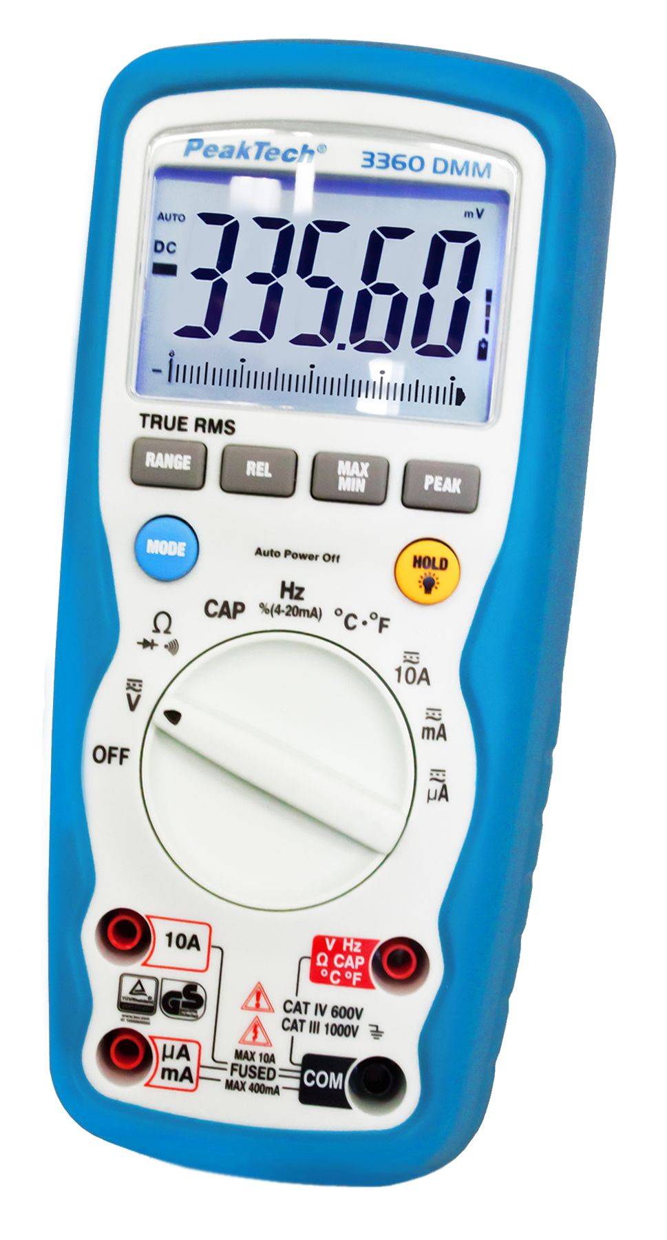PeakTech P 3360 – Digitalmultimeter ~ 40.000 Counts ~ 1000V AC/DC ~ 10A AC/DC - IP67 mit TrueRMS-0