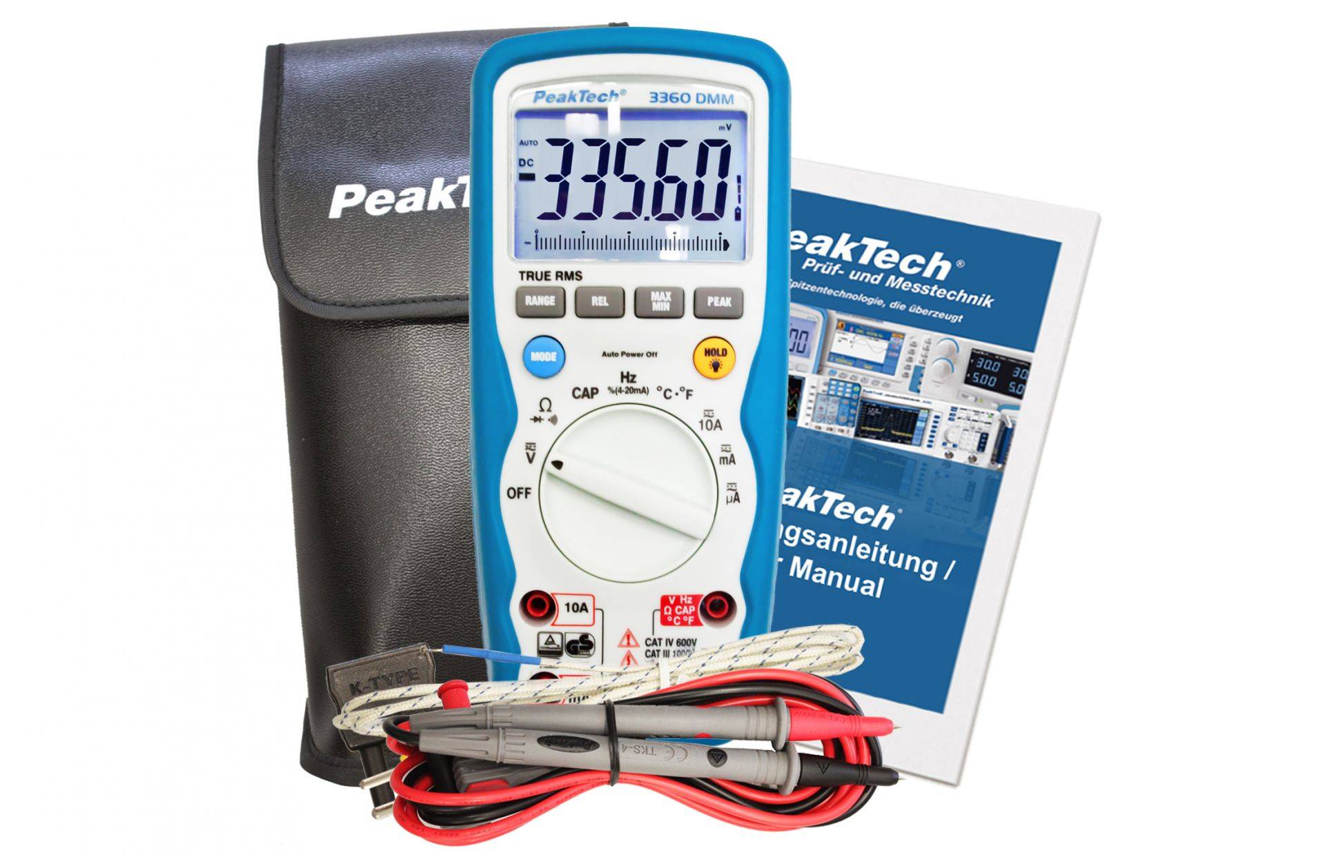 PeakTech P 3360 – Digitalmultimeter ~ 40.000 Counts ~ 1000V AC/DC ~ 10A AC/DC - IP67 mit TrueRMS-2