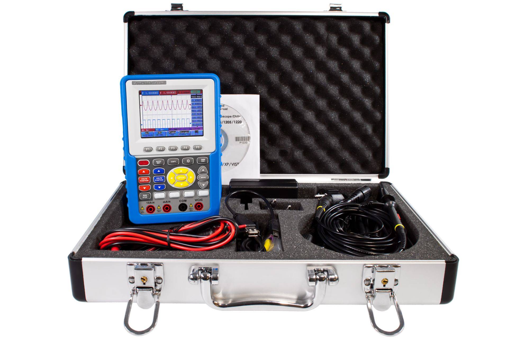 PeakTech P 1195 – 100 MHz / 2 CH Hand-Oszilloskop mit Digitalmultimeter-1