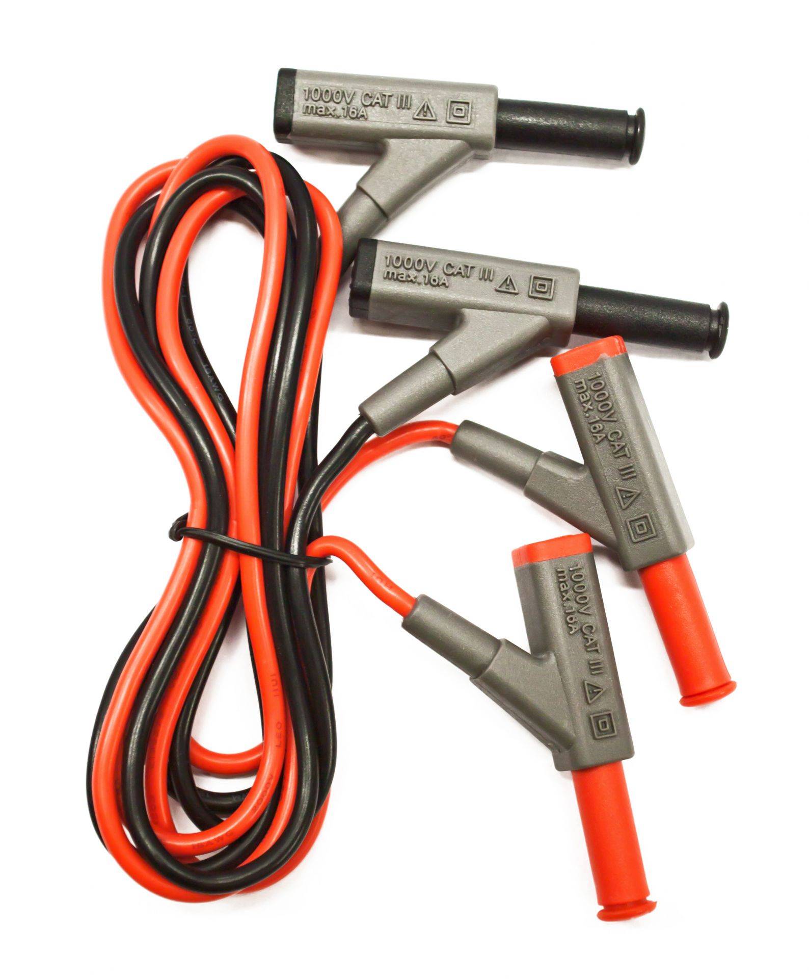 PeakTech P 7025 – Prüfleitungen ~ 1000 V / 16 A ~ mit 4mm Sicherheitsbuchsen und Kupplung-3