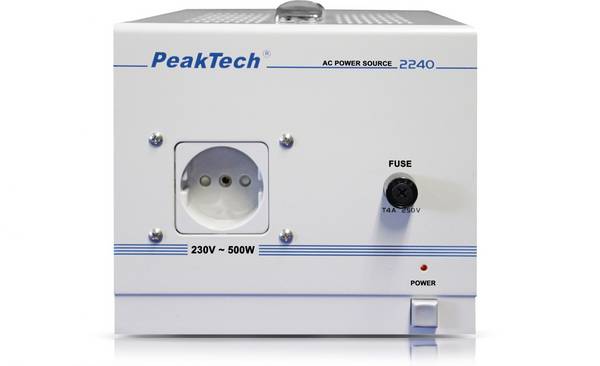 PeakTech P 2240 – Trenntransformator ~ 230 V AC @ 2,5A ~ 500 W
