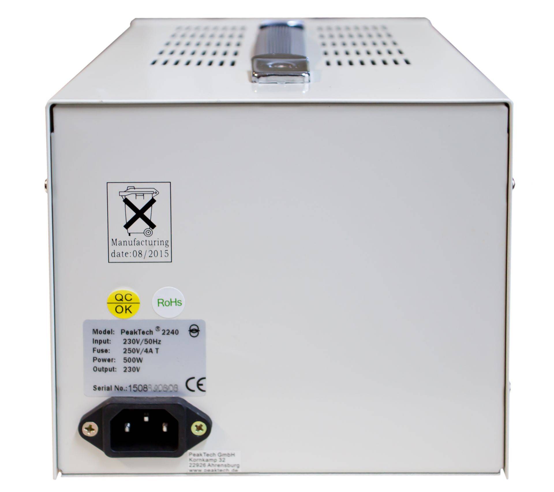 PeakTech P 2240 – Trenntransformator ~ 230 V AC @ 2,5A ~ 500 W-2