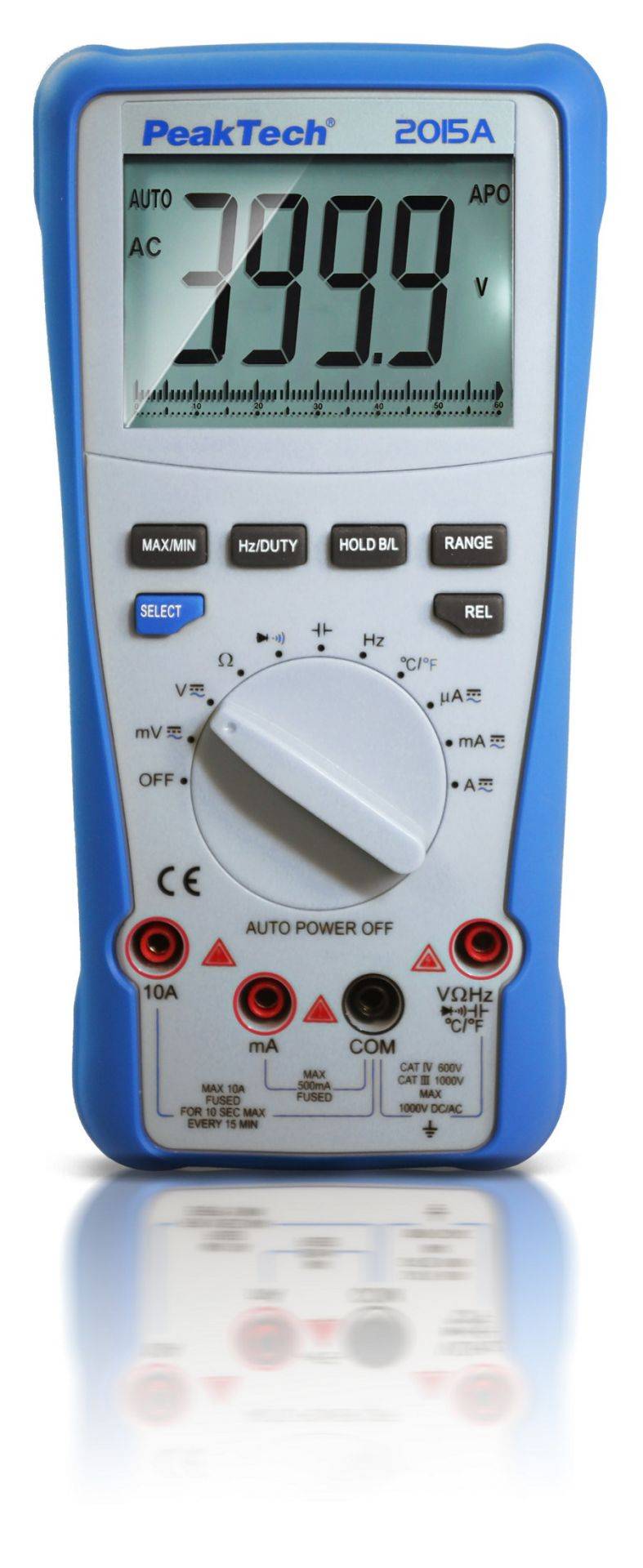 PeakTech P 2015 A – True RMS Digitalmultimeter ~ 4.000 Counts ~ 1000V AC/DC ~ 10A AC/DC ~ Auto-Range-0