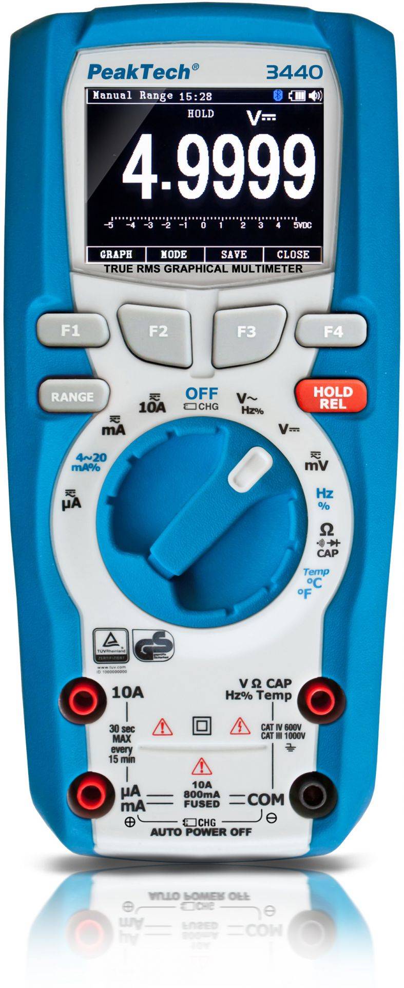 PeakTech P 3440 – Grafikmultimeter ~ 50.000 Counts ~1000V AC/DC mit TrueRMS, Bluetooth-0