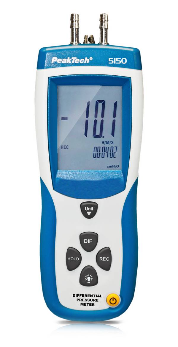 PeakTech P 5150 – Differenzdruck-Messgerät ~ 0 ... 344 mBar ~ mit USB-Schnittstelle