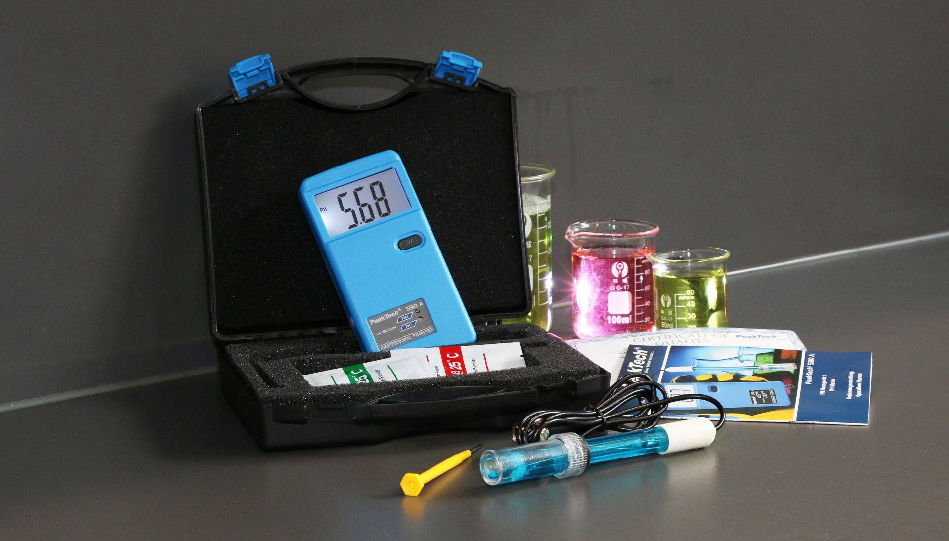PeakTech P 5310 A – pH-Messgerät mit Kabelsonde-4