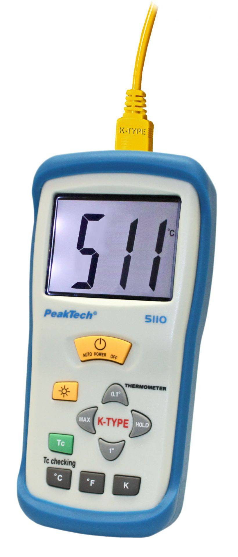 PeakTech P 5110 – Digital-Thermometer ~ 1 CH ~ Typ-K ~ -50 ... +1300°C ~ mit °C/°F/K Anzeige-2
