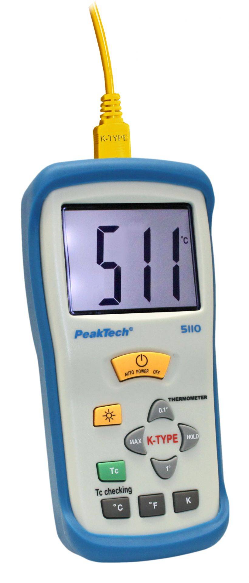 PeakTech P 5110 – Digital-Thermometer ~ 1 CH ~ Typ-K ~ -50 ... +1300°C ~ mit °C/°F/K Anzeige-3