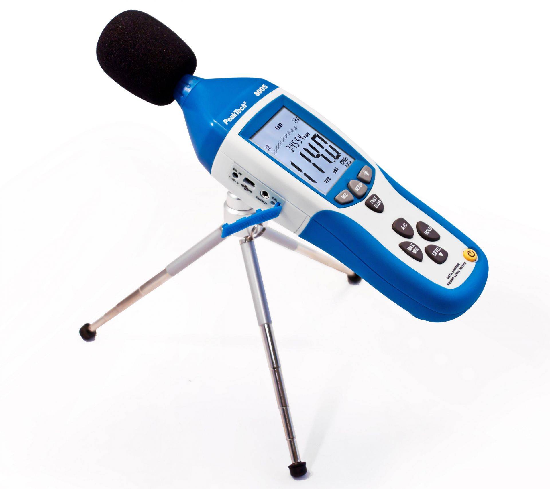 PeakTech P 8005 – Schallpegelmessgerät ~ 30 ... 130 dB A/C ~ mit 32000 Punkten Datalogger und USB-2