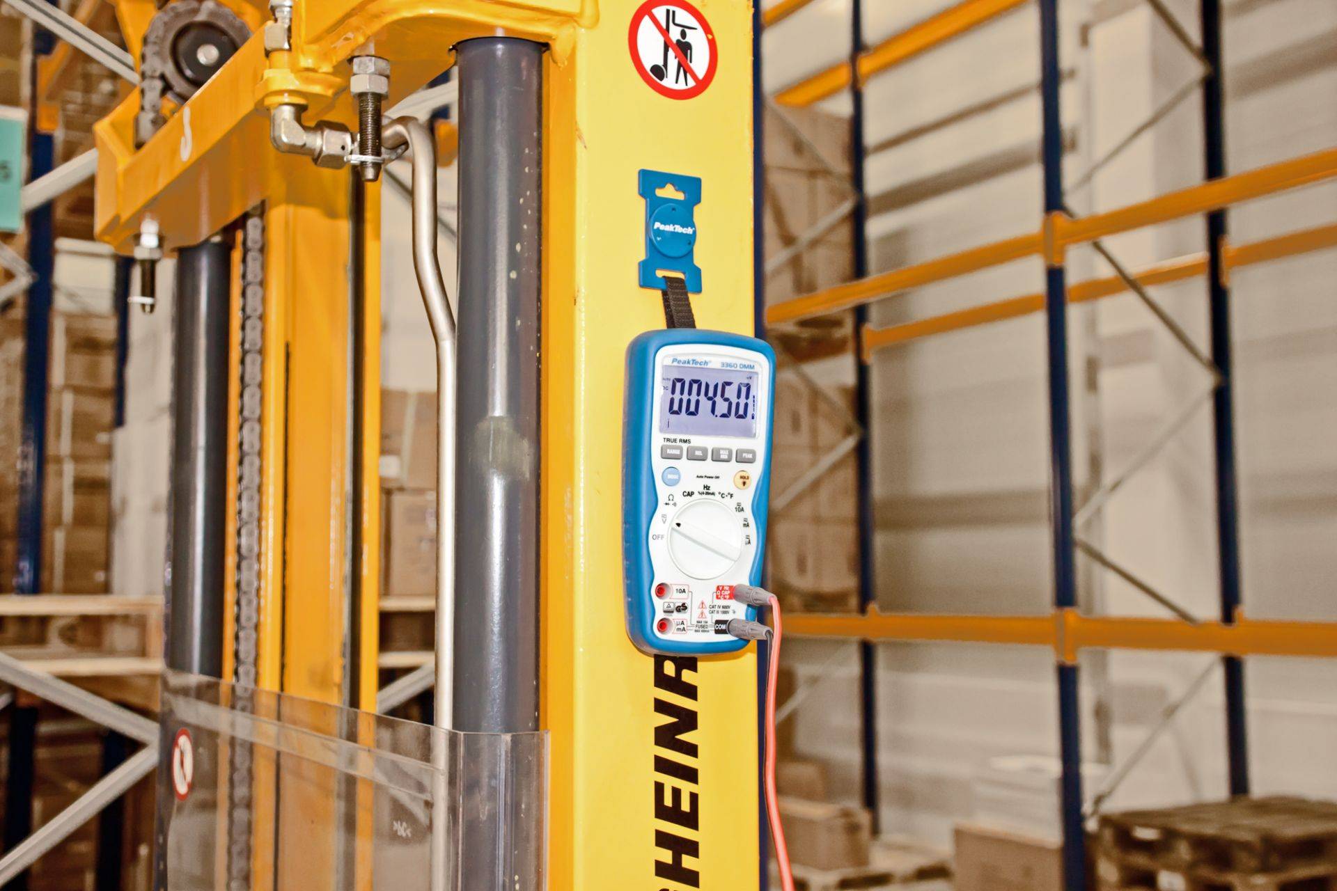 PeakTech P 7100 – Magnethalterung für Digitalmultimeter und Werkzeuge mit Klettverschluss-3