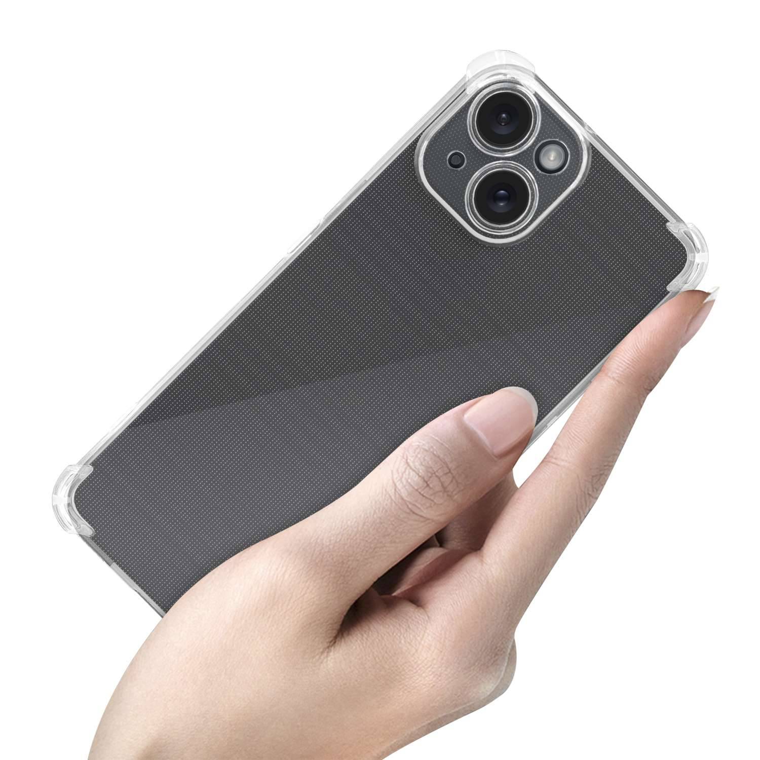 Cadorabo Hülle für Apple iPhone 15 Schutz Hülle in Transparent Schutzhülle TPU Silikon Cover Etui Case-4