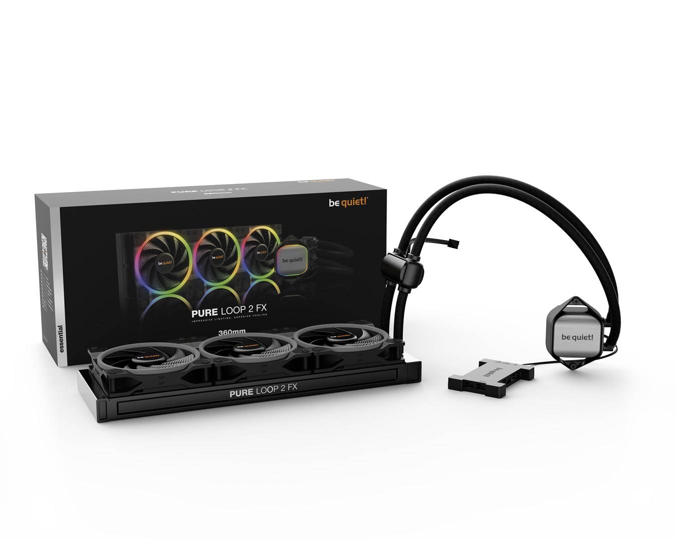 be quiet Wasserkühler Pure Loop 2 FX 360mm AIO RGB schwarz BW015-3