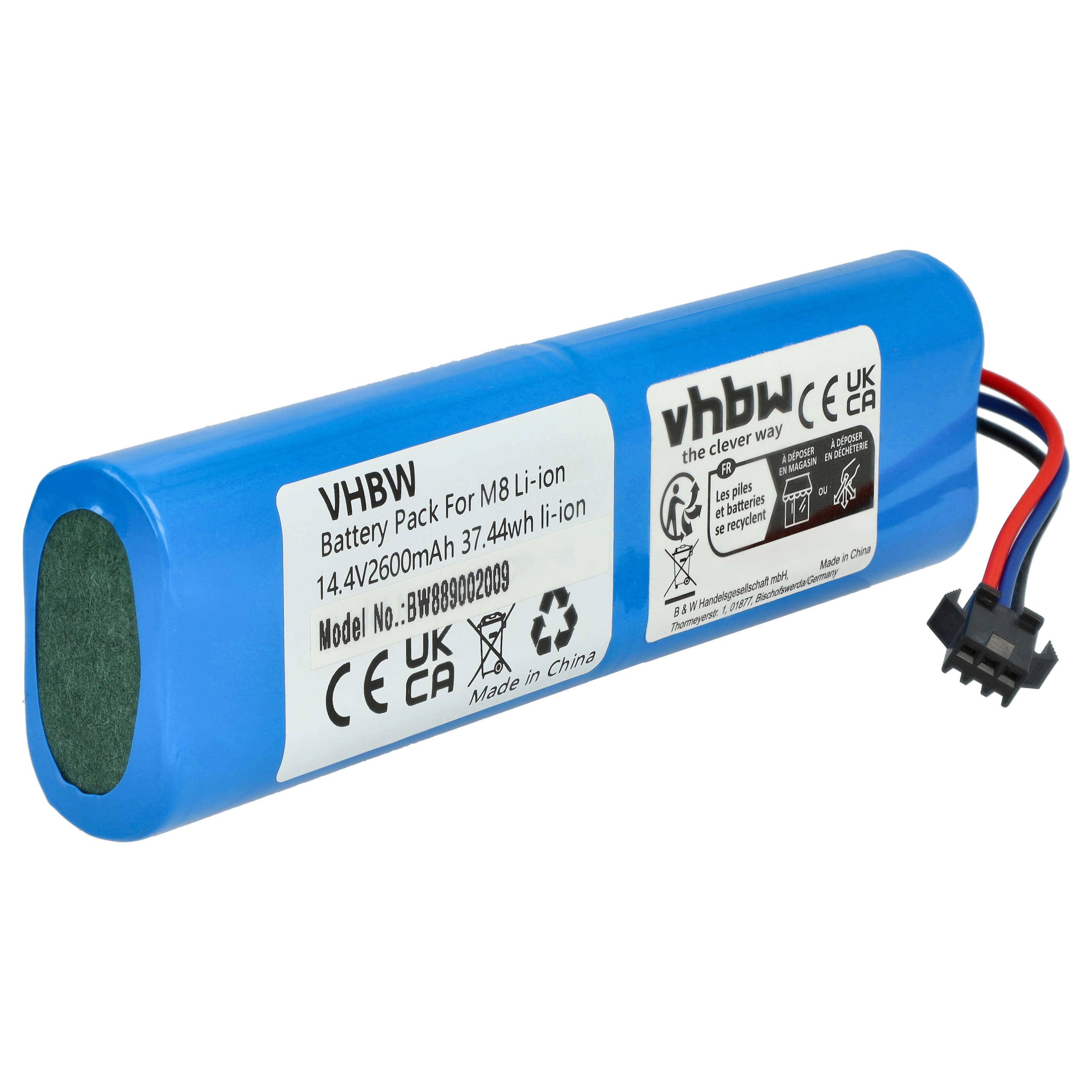 vhbw Akku kompatibel mit Arnagar S8 Pro Saugroboter (2600 mAh, 14,4 V, Li-Ion)-0