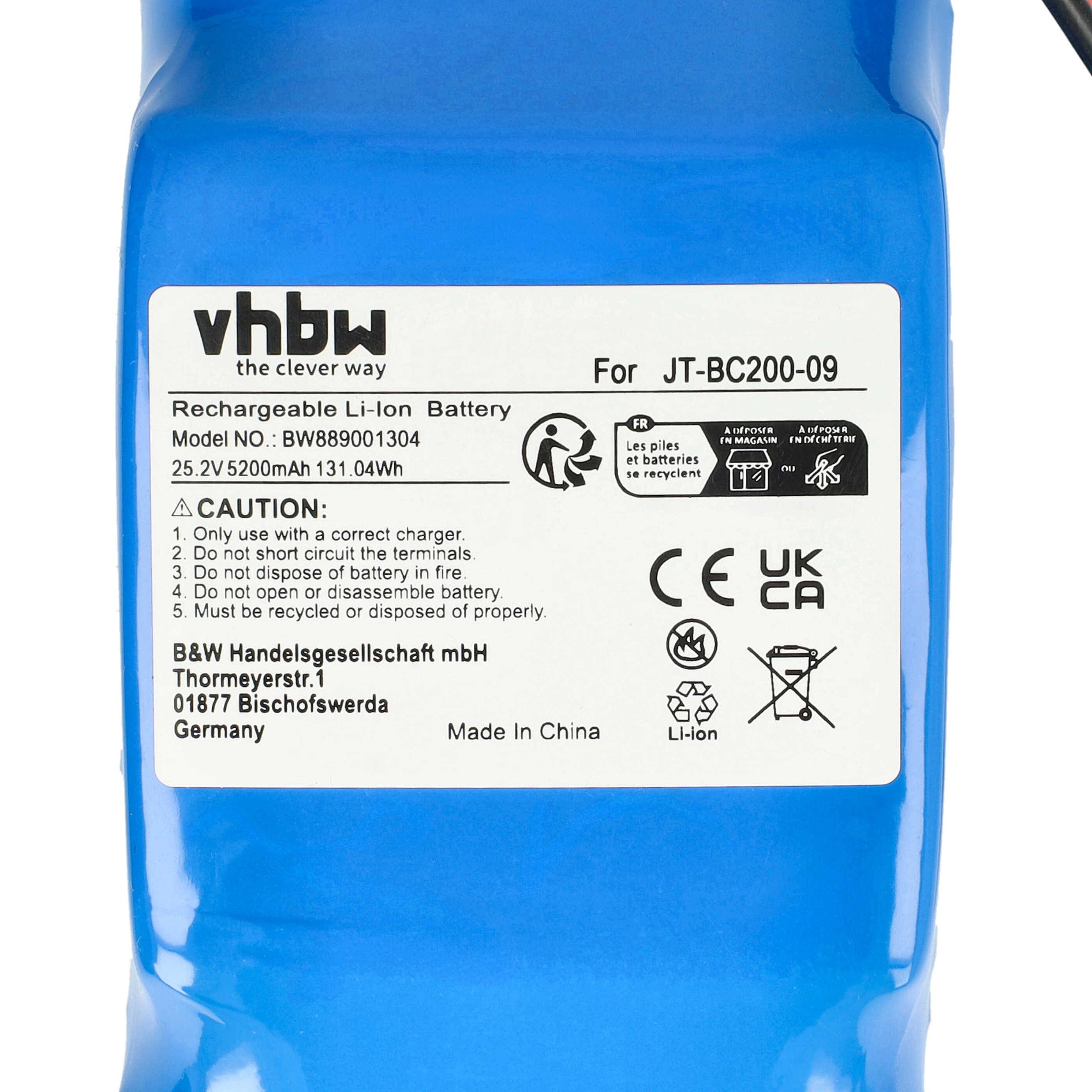 vhbw Akku kompatibel mit Jetech JT-BC204 | Hoverboard 25.2 V E-Scooter, Hoverboard (5200 mAh, 25,2 V, Li-Ion)-4
