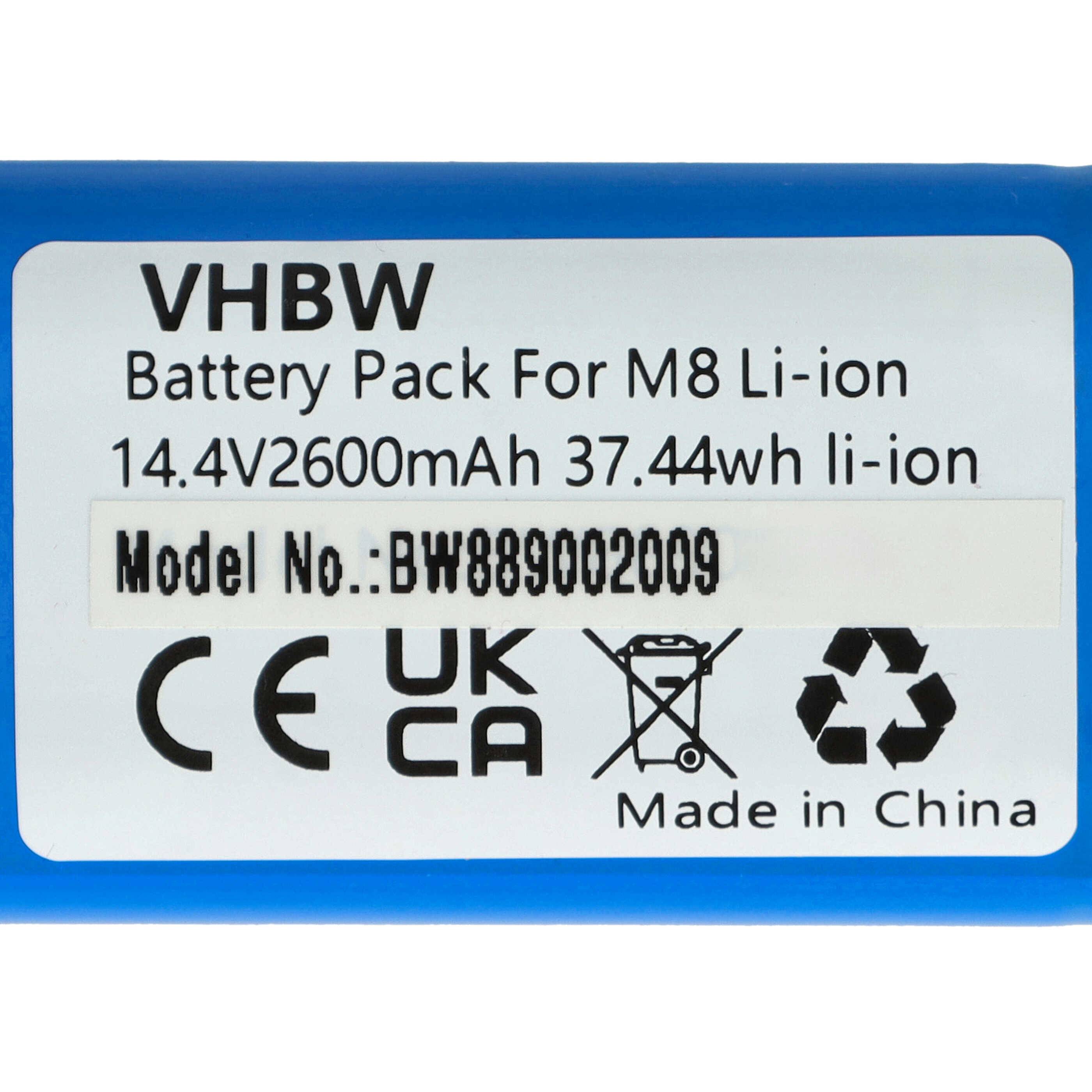 vhbw Akku kompatibel mit Uoni V980 Plus | Max, Pro Saugroboter (2600 mAh, 14,4 V, Li-Ion)-4