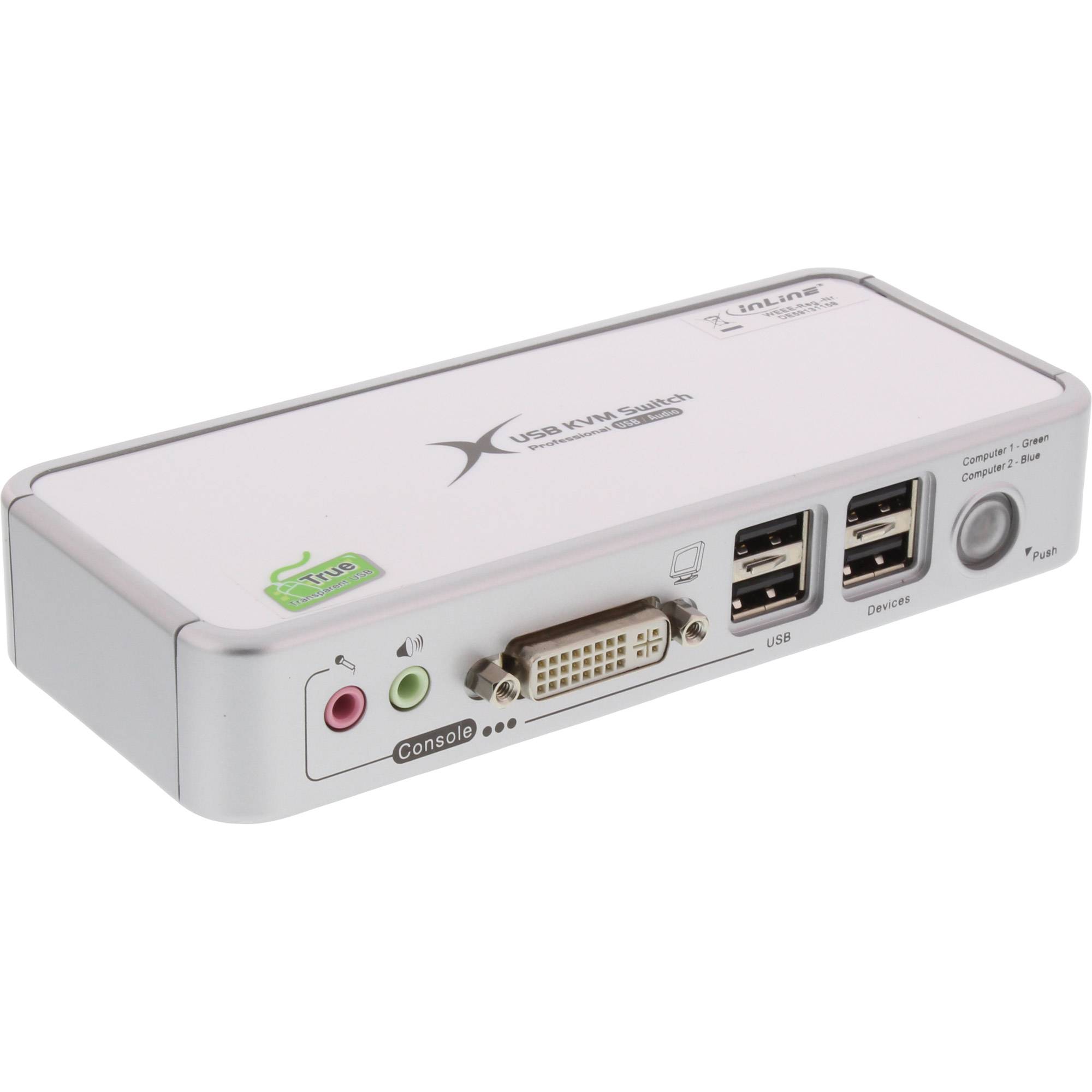 InLine® KVM Switch, DVI, 2-fach, USB (4-fach), mit Audio-0