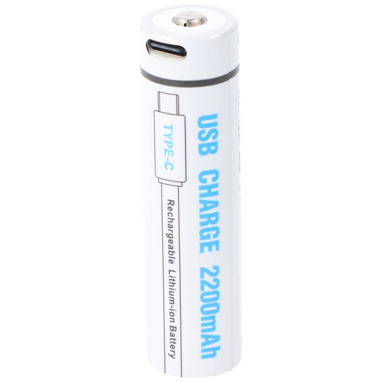 Rundzelle 18700, Li-ion, 3,7V, 2200mAh, 8,14Wh, mit USB-C Charging Port, 71,1mm x 18,5mm-0