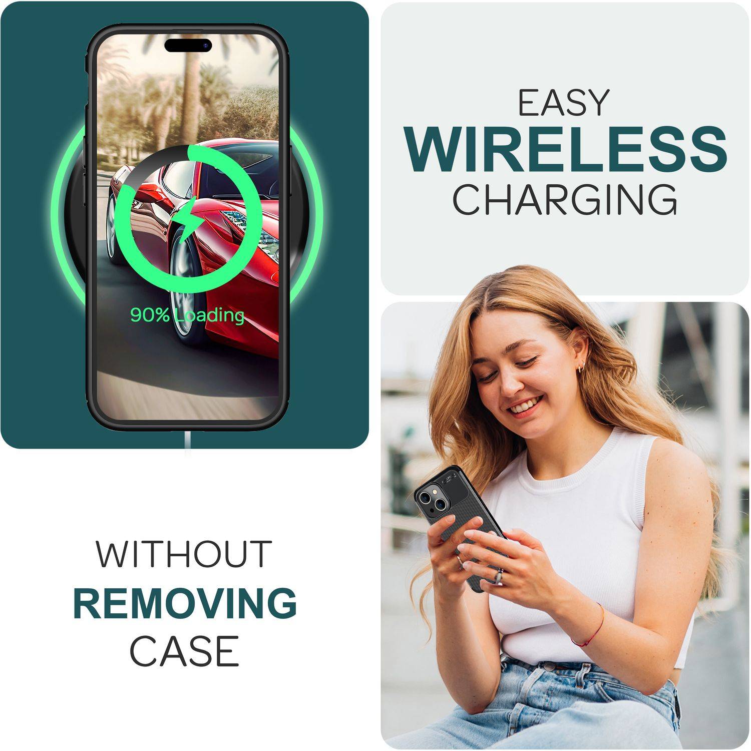 Hülle für iPhone 15 Plus Carbon Optik Case Silikon Handyhülle Schutz Tasche Etui-4