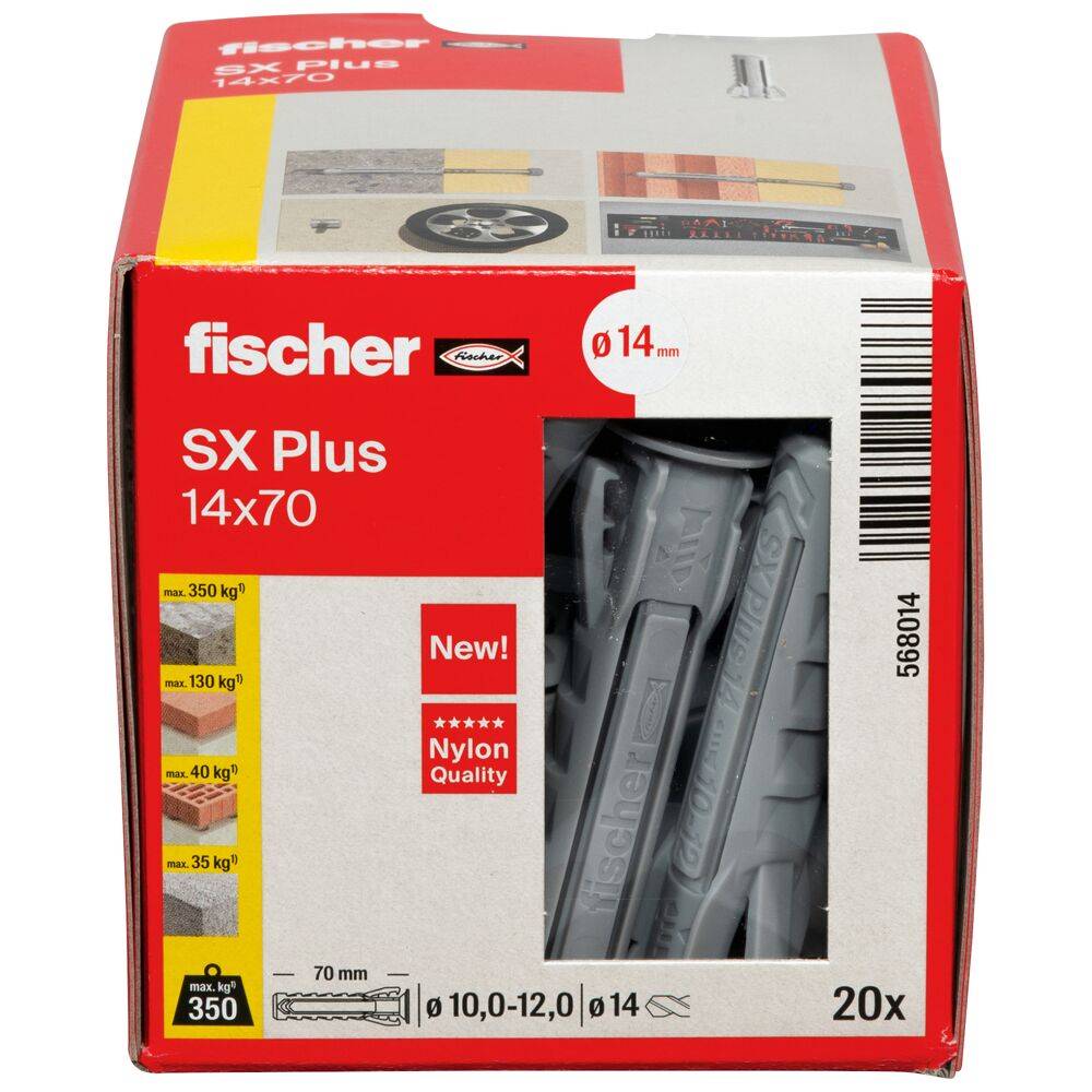 Fischer Deutschl. Dübel SX Plus 14x70 14 mm, 90 70 mm-2