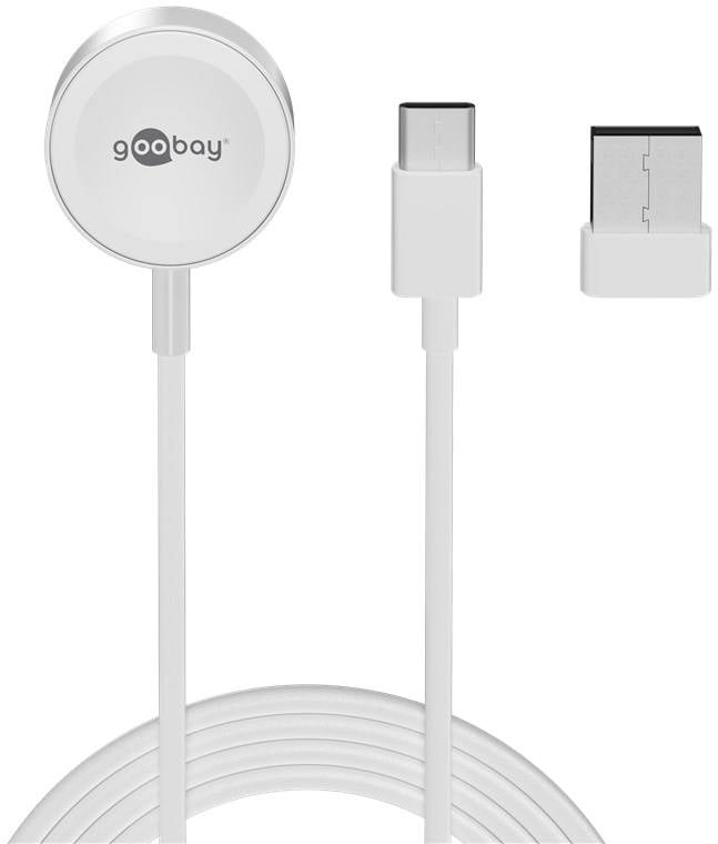 Goobay 65343 Qi Ladegerät Apple Watch / Magnetisches Ladekabel Charger / Induktive Ladestation / Ab Apple Watch Serie 2