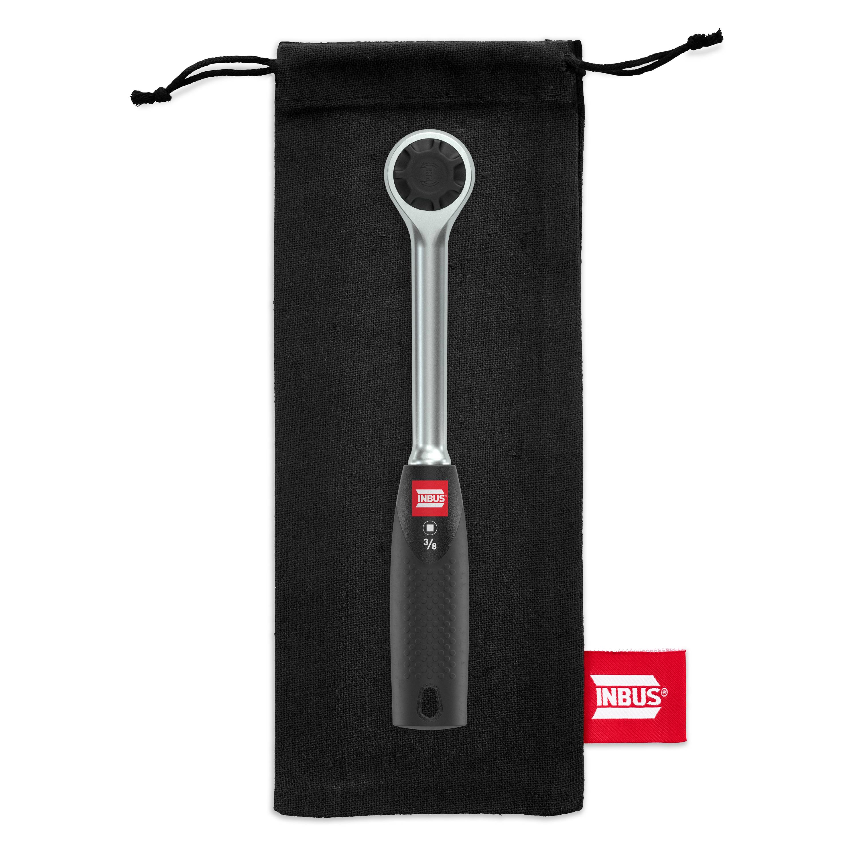 INBUS® 74070 Umschaltknarre 3/8", Ratsche mit Feinverzahnung (72 Zähne)-1